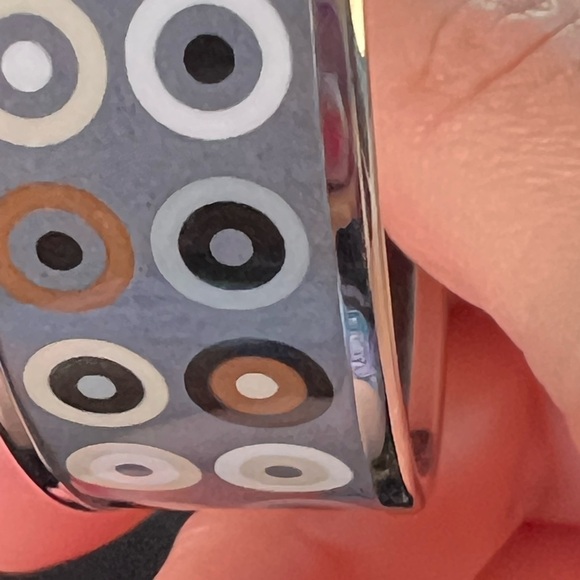 Bracelet- Original HERMES. Stylish Gray Patterned.